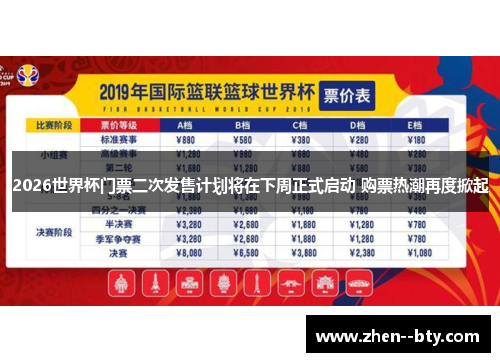 2026世界杯门票二次发售计划将在下周正式启动 购票热潮再度掀起 2026世界杯门票二次发售计划将在下周正式启动 购票热潮再度掀起